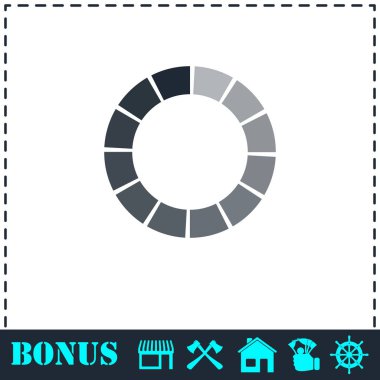 Yükleme çubuğu simgesi düz