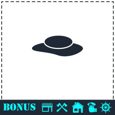 Kadın şapkası Icon düz