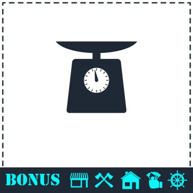 Ağırlık ölçek simgesi düz