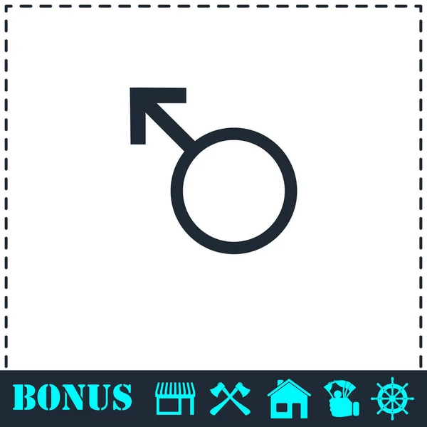 Mannelijke pictogram plat — Stockvector