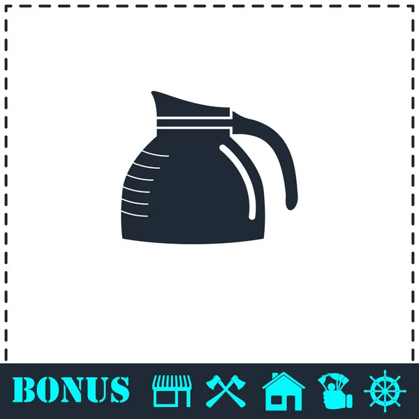Kávovar ikona plochý — Stockový vektor