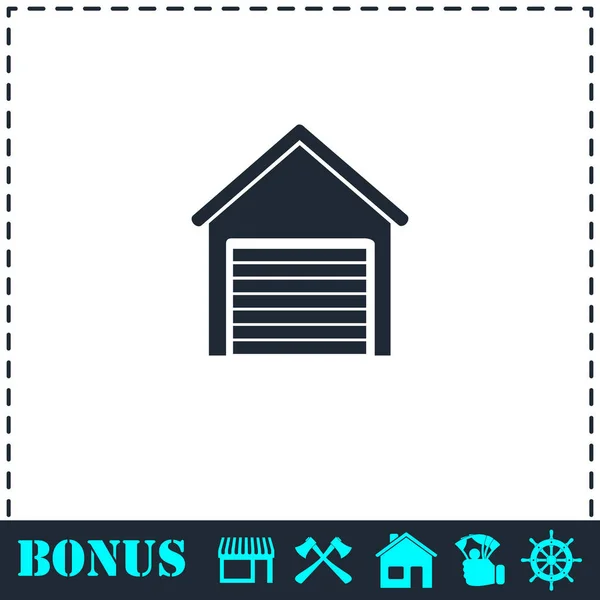 Garage pictogram plat — Stockvector