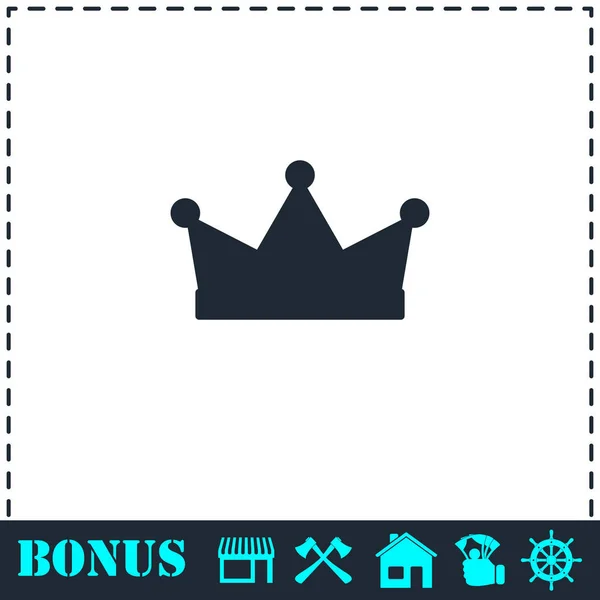 Crown ikonen platta — Stock vektor