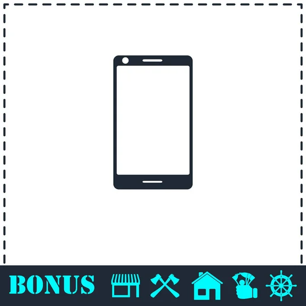 Smartphone pictogram plat — Stockvector