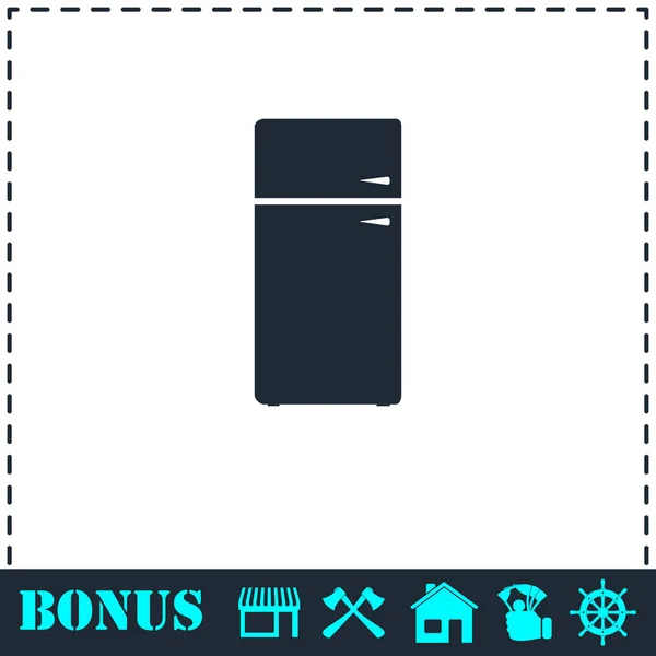 Refrigerator icon flat — Stock Vector