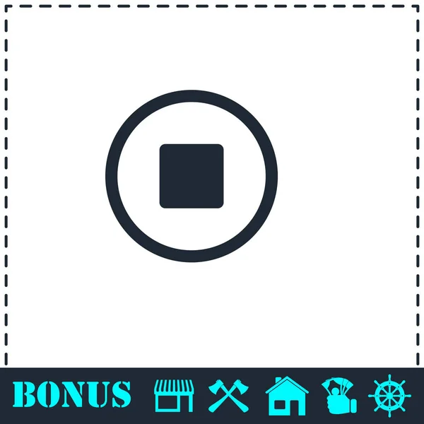 Stop pictogram plat — Stockvector