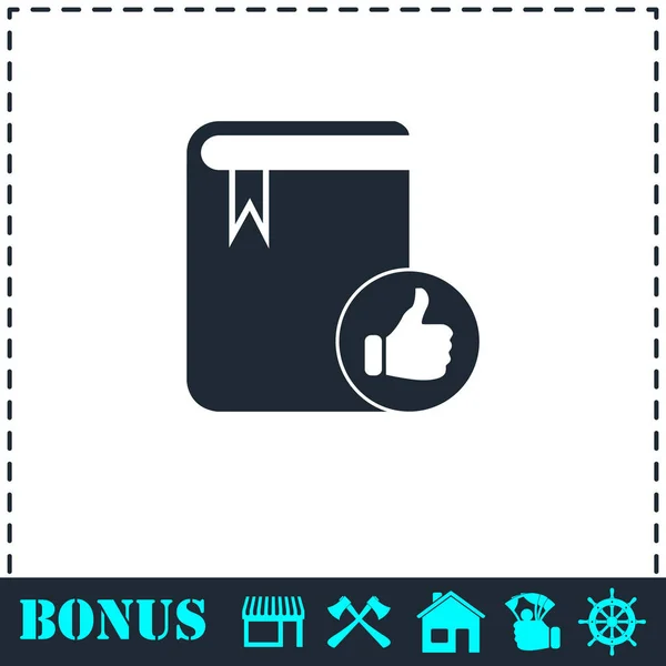 VIP-lievelingsboek pictogram plat — Stockvector