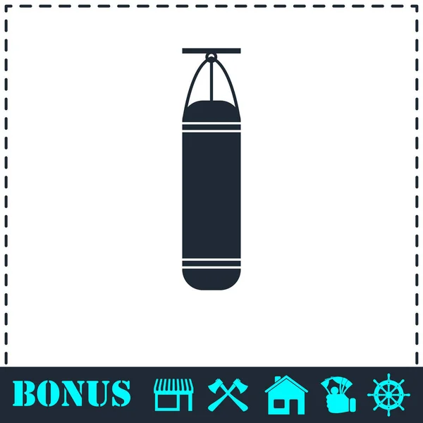 Punching bag icon flat — Stock Vector