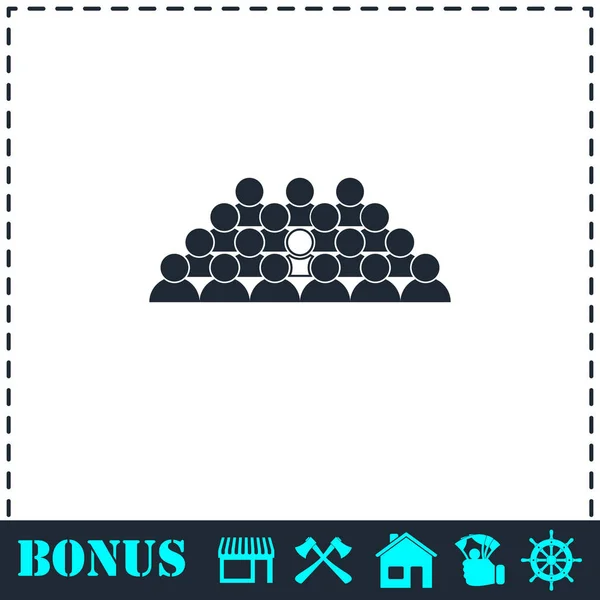 Team lead pictogram plat — Stockvector