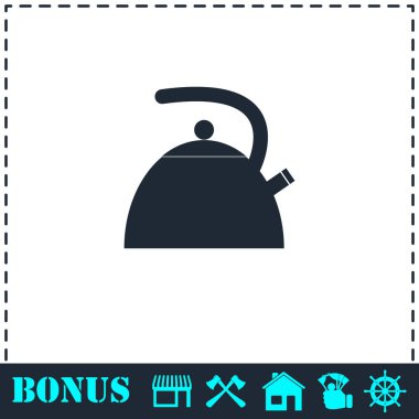 Çaydanlık çaydanlık simgesi düz