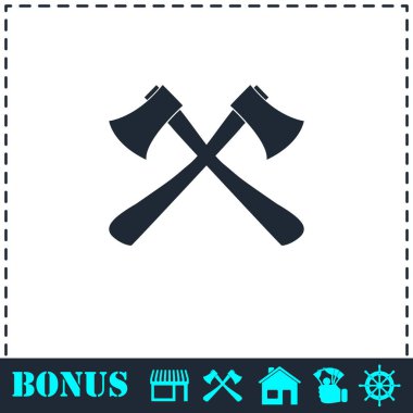 Oduncu çapraz eksen simgesini düz