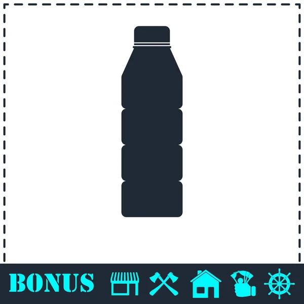 Icona della bottiglia piatta — Vettoriale Stock