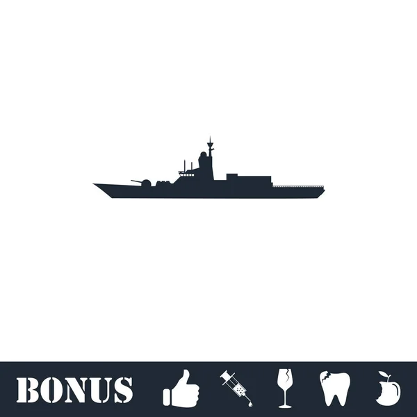 Иконка военного корабля — стоковый вектор