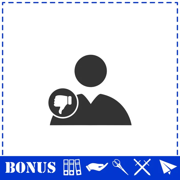 Afkeer avatar pictogram plat — Stockvector