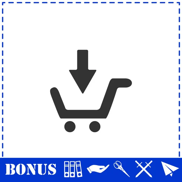 Online shopping icon flat — Stock Vector