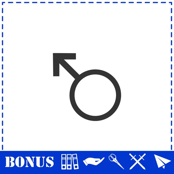 Mannelijke pictogram plat — Stockvector