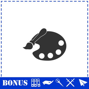 Fırça paleti simgesi ile düz boya