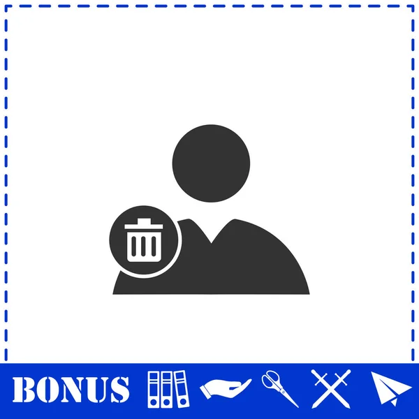 Wegnemen contact pictogram plat — Stockvector