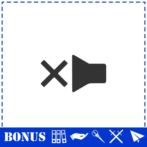 Mute pictogram plat — Stockvector