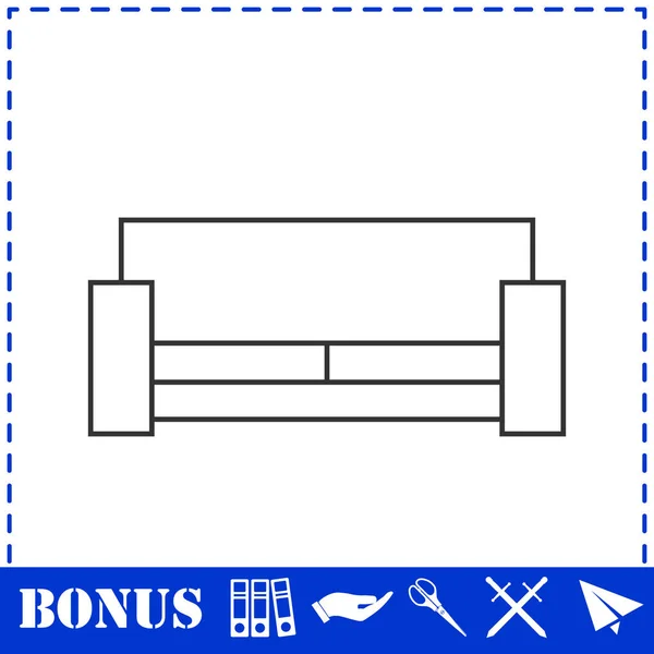 Bed pictogram plat — Stockvector