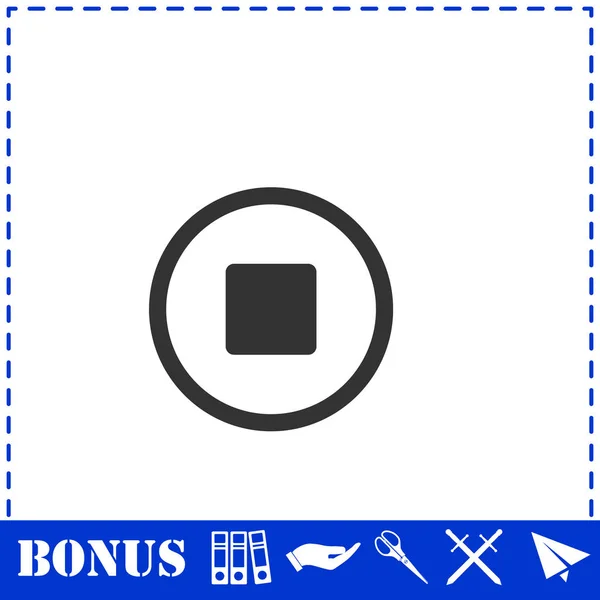 Stop pictogram plat — Stockvector