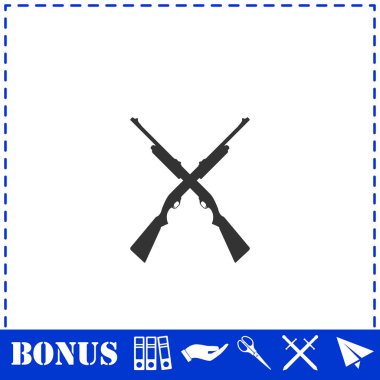 Çapraz av tüfeği, tüfek simgesi düz avcılık