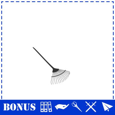 Bahçe komisyon simgesi düz