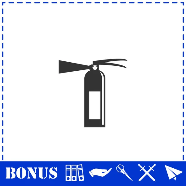 Brandblusser pictogram plat — Stockvector