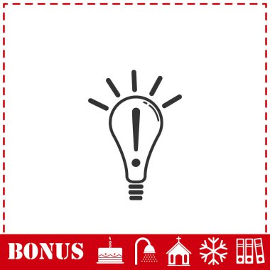 Fikir simgesi düz. Basit vektör sembolü ve bonus simgesi