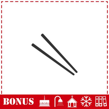 Çubuk simgesi düz. Basit vektör sembolü ve bonus simgesi