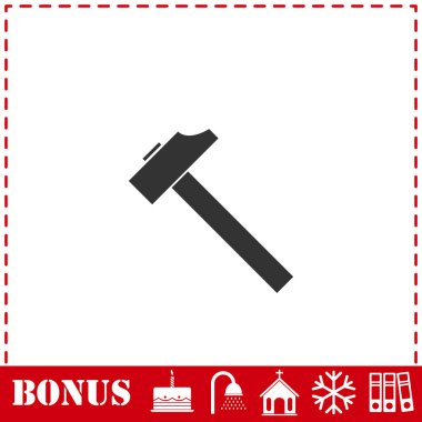 Hummer ikonu düz. Basit vektör sembolü ve bonus simgesi