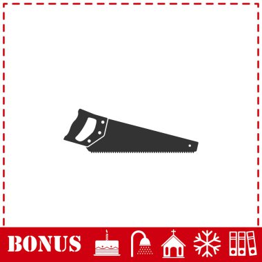 Simgeyi düz gördüm. Basit vektör sembolü ve bonus simgesi