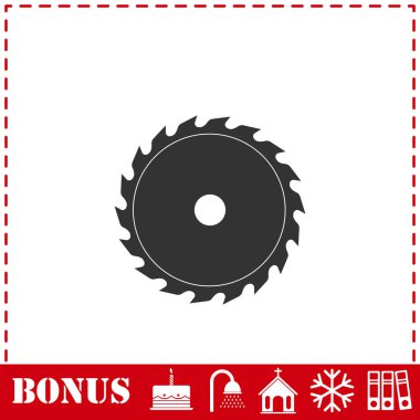 Sanayi simgesi düz. Basit vektör sembolü ve bonus simgesi