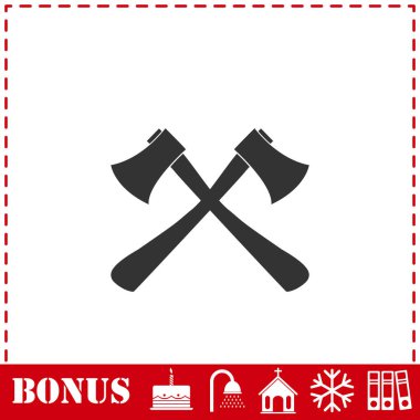 Oduncu baltaları simge düzlüğüne denk geldi. Basit vektör sembolü ve bonus simgesi