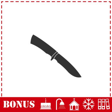 Bıçak simgesi düz. Basit vektör sembolü ve bonus simgesi