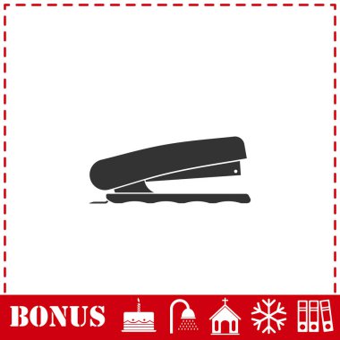 Zımba simgesi düz. Basit vektör sembolü ve bonus simgesi