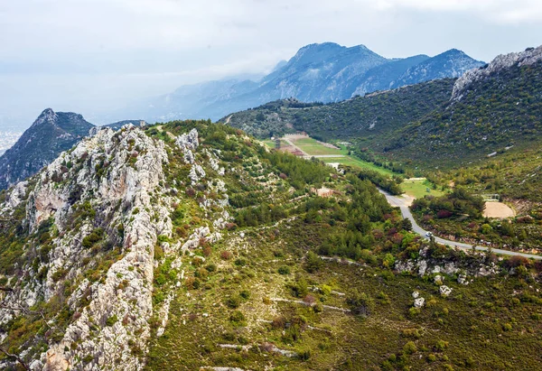 Increíble Vista Del Paisaje Cerca Del Castillo Saint Hilarion Girne — Foto de Stock