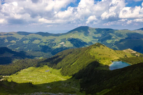 Vista Incrível Lago Ursulovac Parque Nacional Biogradska Gora Montenegro — Fotografia de Stock