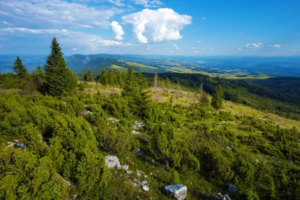 Γαλήνιο Ορεινό Τοπίο Στο Μαυροβούνιο Βόρεια Σύνορα Σερβία — Φωτογραφία Αρχείου