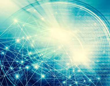 En iyi Internet kavramı küresel iş. Teknolojik adam
