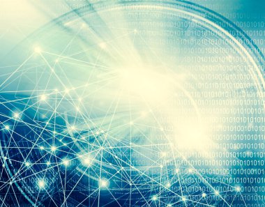 Global işletmelerin en iyi internet kavramı. Teknolojik geçmiş, internet, televizyon, mobil ve uydu iletişimi sembolleri.