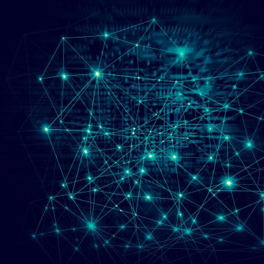 Teknolojik arka plan, küresel iş kavramı Internet. Internet bağlantısı, bilim ve teknoloji grafik tasarım soyut
