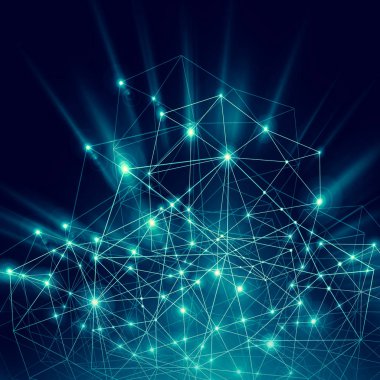 Teknolojik arka plan, küresel iş kavramı Internet. Internet bağlantısı, bilim ve teknoloji grafik tasarım soyut