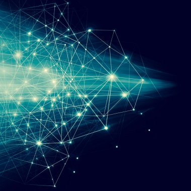 Teknolojik arka plan, küresel iş kavramı Internet. Internet bağlantısı, bilim ve teknoloji grafik tasarım soyut
