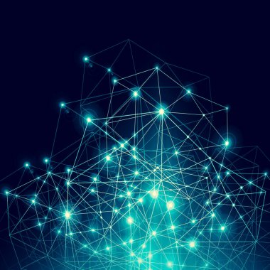 Teknolojik arka plan, küresel iş kavramı Internet. Internet bağlantısı, bilim ve teknoloji grafik tasarım soyut