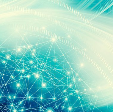 Teknolojik arka plan, küresel iş kavramı Internet. Internet bağlantısı, bilim ve teknoloji grafik tasarım soyut