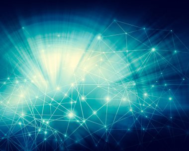 Internet bağlantısı, soyut anlamda bilim ve teknoloji grafik tasarım. resimde. Teknolojik arka plan, küresel iş kavramı Internet