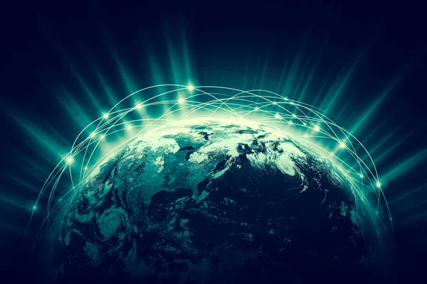 Earth from Space. Best Internet Concept of global business from concepts series. Elements of this image furnished by NASA. 3D illustration — Stock Photo, Image