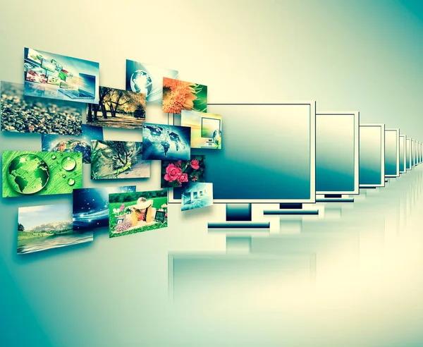 Konzept für Fernseh- und Internettechnologie — Stockfoto