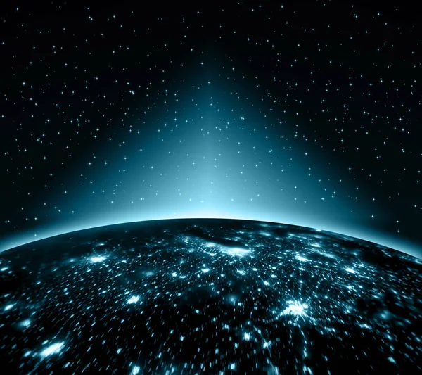 Země z vesmíru. Nejlepší internetová koncepce globálního podnikání z koncepčních řad. Prvky tohoto obrazu poskytla NASA. 3D ilustrace — Stock fotografie